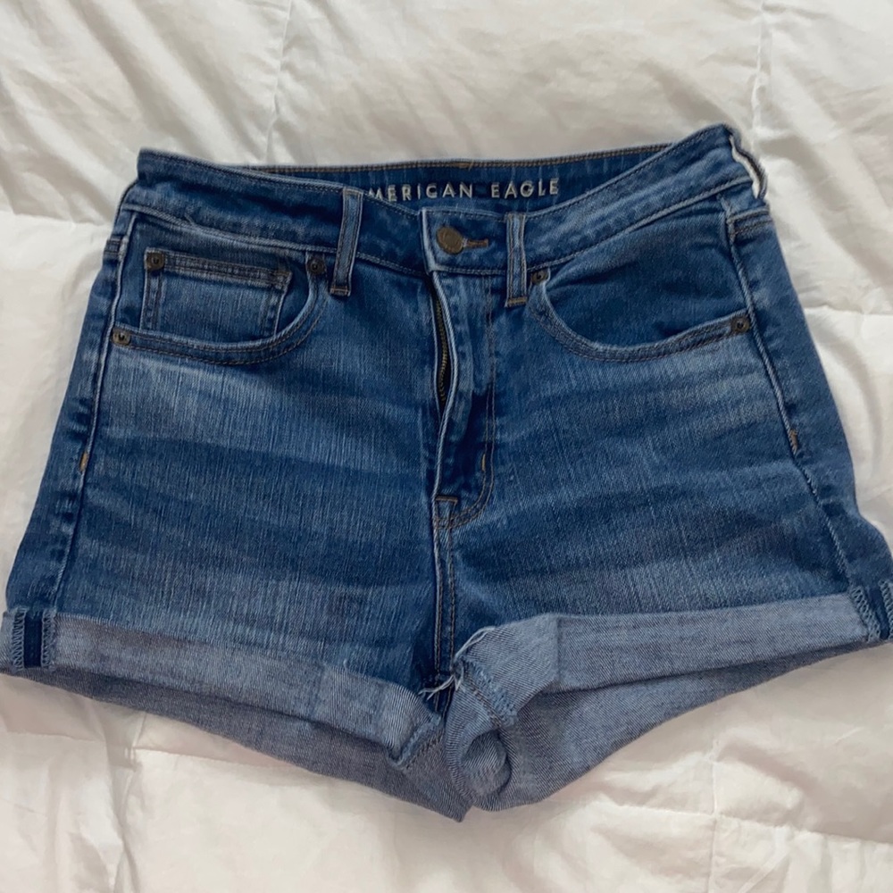 American eagle high rise jean shorts